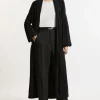 All Over Cable Knit Shawl Collar Longline Belted Coatigan