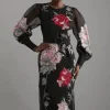 Applique And Embroidered Organdie Woven Maxi Bandeau Dress With Beading