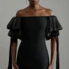 Bandage Figure Form Knit Tassel Sleeve Detail Mini Dress