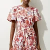 Botanic Printed Cotton Woven Mini Dress