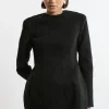 Brushed Tailored Jersey Mini Scuba Dress