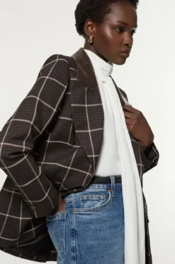 Check Pleated Tailored Set