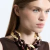 Chocolate Gold Mix Chain Necklace