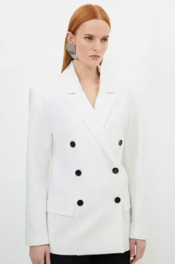Clean Tailored Double Breasted Blazer