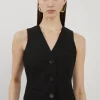 Clean Tailored Grosgrain Tipped Vest