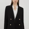 Compact Stretch Essential Tailored Doubled Breasted Blazer