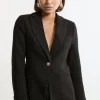 Compact Stretch Essential Single Breasted Tailored Blazer