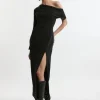 Compact Stretch Open Neck Tailored Midi Dress