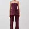 Compact Stretch Tailored Button Bodice Jumpsuit