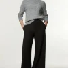 Compact Stretch Tailored Wide Leg Pants