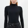 Contour Jersey High Neck Long Sleeve Bodysuit