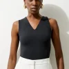 Contour Plunge Jersey Sleeveless Bodysuit
