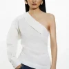 Cotton Poplin Woven One Sleeve Shirt