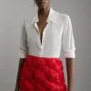 Crinkle Rosette Woven Mini Skirt