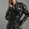 Denim All Over Floral Sequin Jacket
