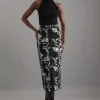 Denim All Over Floral Sequin Skirt