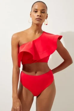 Drama Ruffle One Shoulder Bikini Top