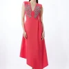 Embellished Bandage Figure Form Knit Sleeveless Midaxi Dress