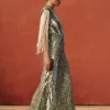 Embellished Beaded Cap Sleeve Woven Maxi Dress
