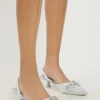Embellished Bow Detail Low Heel