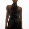 Embellished Rosette Jersey Bodysuit