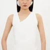 Figure Form Bandage Asymmetric Knit Top