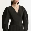 Figure Form Bandage Banana Sleeve Knit Top