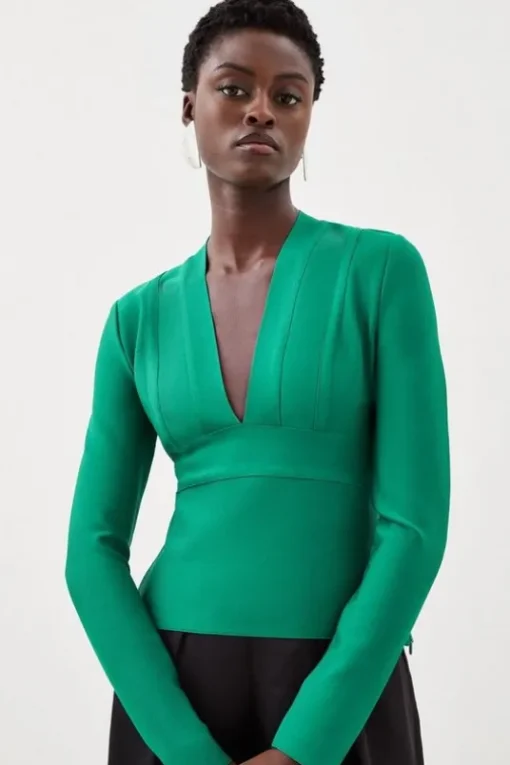 Figure Form Bandage Knit Top