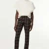 Flannel Straight Leg Split Front Dress Pants