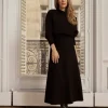 Floral Jaquard Viscose Blend Milano Knit Coord Set