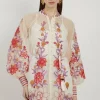 Floral Placed Embroidery Organdie Woven Mini Dress
