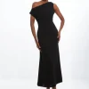 Fluid Tailored Drop Shoulder Maxi Dress