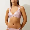 Foiled Bandage Double Strap Bikini Bottoms