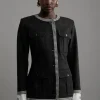 Formal Tailored Black Flannel Buttoned Shirt