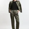 Geo Jacquard Velvet Mix Dress Pants
