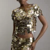 Gold And Silver Disc Sequin Co-Ord