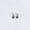 Hand Set European Crystal Solitaire Drop Earrings