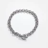 Hand Set European Crystal T-Bar Chain Bracelet