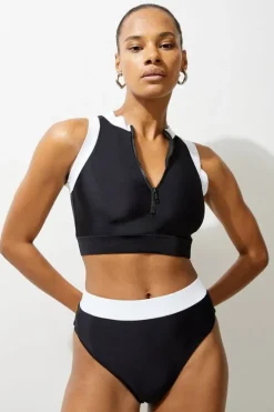 High Waist Cheeky Bikini Bottoms