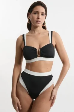 High Waist High Cut Bikini Bottoms