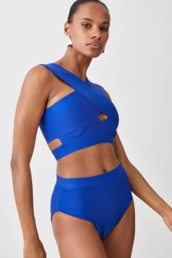 High Waisted Bandage Bikini Bottoms