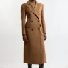 Italian Wool Blend Double Breasted Coat
