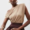 Jersey Crepe Asymmetric Bodysuit