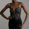 Lace And Jersey Crepe Ruched Mini Dress