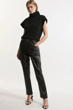 Leather Tailored Trouser Set
