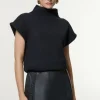 Leather Twist Detail A Line Mini Skirt