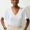 Lightweight Viscose Blend Summer Knit Angel Sleeve Top