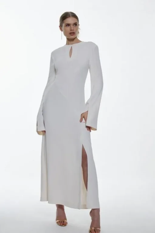 Long Sleeve Column Midi Dress