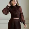 Lydia Millen Crinkle Wide Leg Woven Trouser Co-Ord