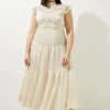 Lydia Millen Plus Size Lace Slub Organdie Woven Maxi Dress